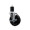 Service Caster 5'' Hard Rubber Swivel 1-3/4'' Expanding Stem Caster with Brake SCC-EX20S514-HRS-TLB-134 - alternate 1